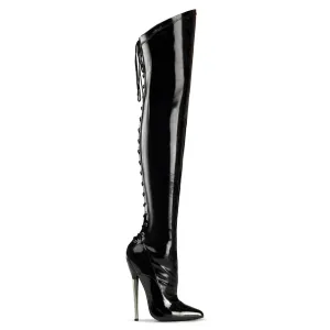 6 1/4" Brass Heel Thigh Boot (DAGGER-3060 Final Sale)