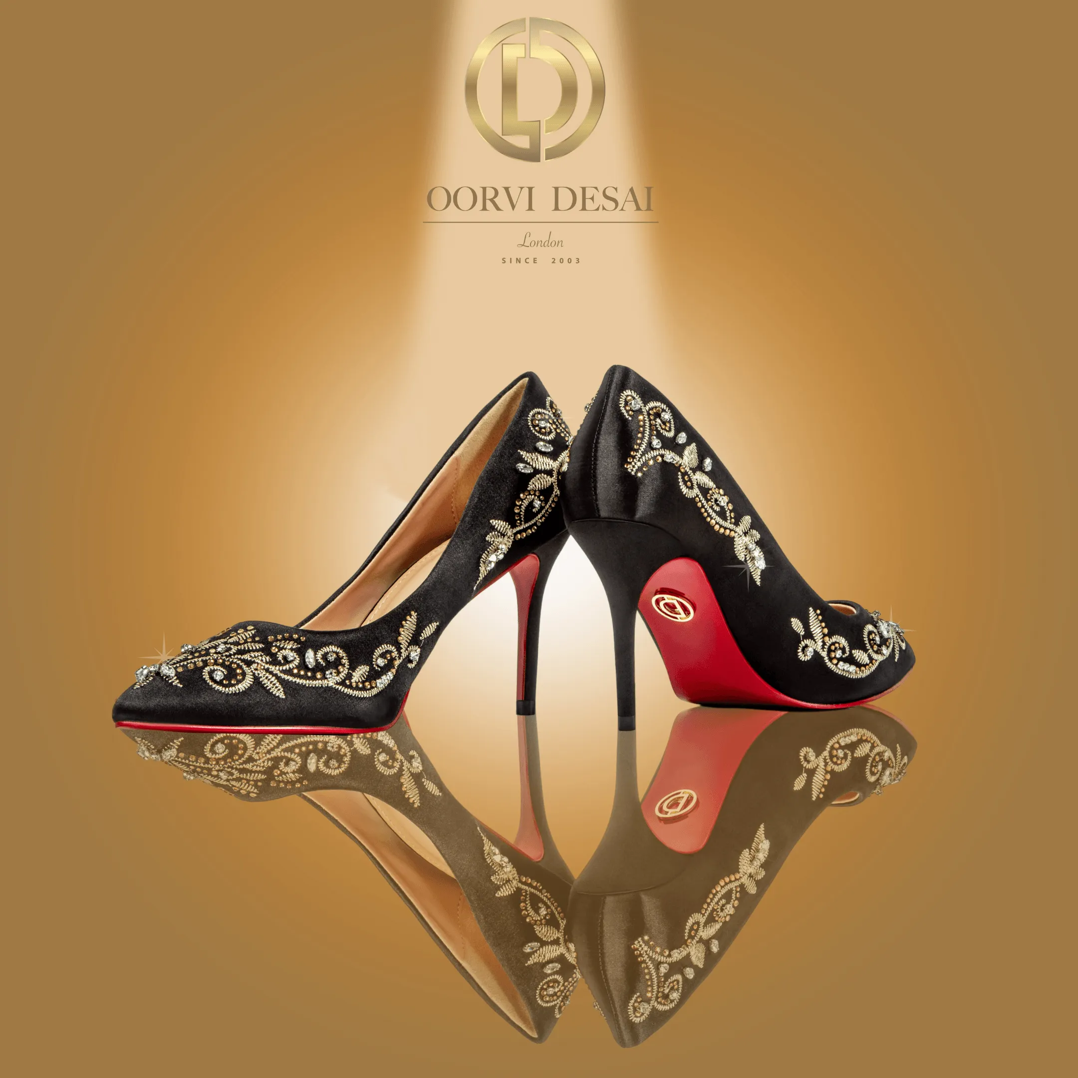 'Aura Pointed-Toe' Party Heel by Oorvi Desai OD19