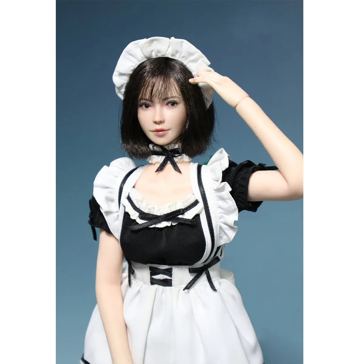 HiPlay JKTOYS, Fukada Maid, Single Movable Eyes Head Sculpture & Costume, 1/6 Scale For 12 Inches Figure