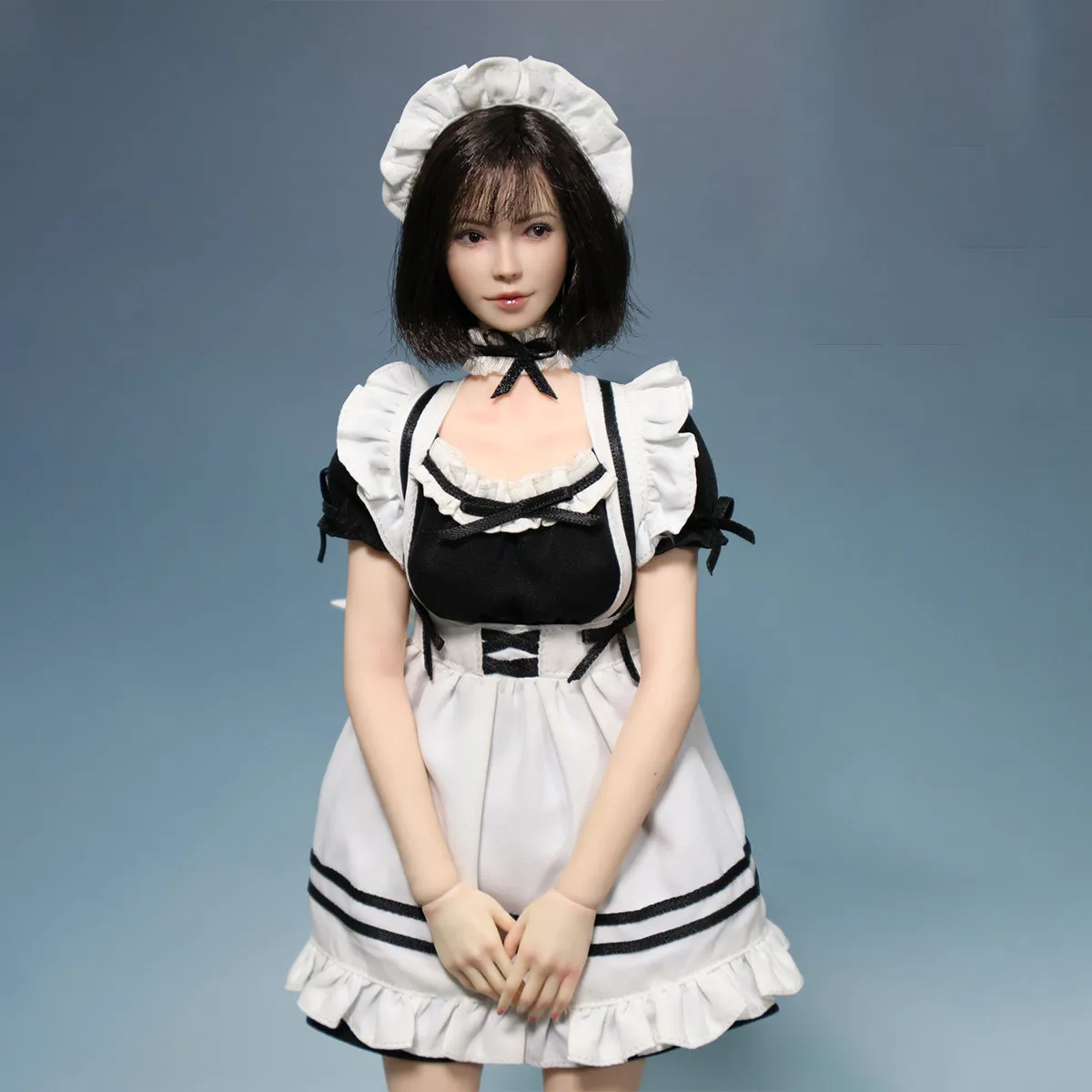 HiPlay JKTOYS, Fukada Maid, Single Movable Eyes Head Sculpture & Costume, 1/6 Scale For 12 Inches Figure
