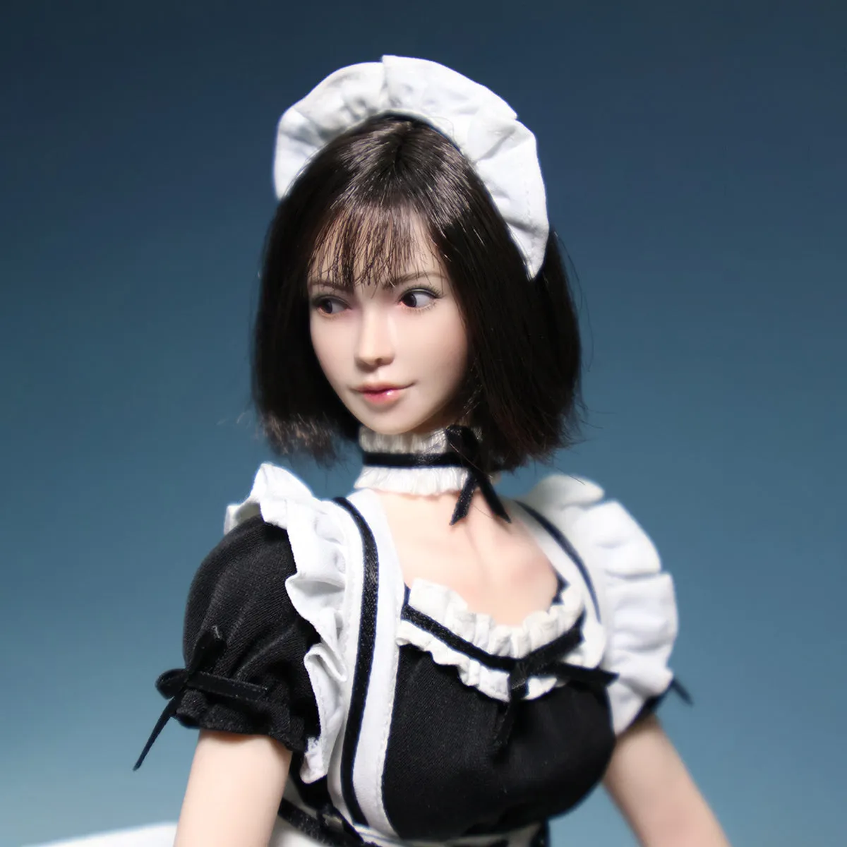 HiPlay JKTOYS, Fukada Maid, Single Movable Eyes Head Sculpture & Costume, 1/6 Scale For 12 Inches Figure