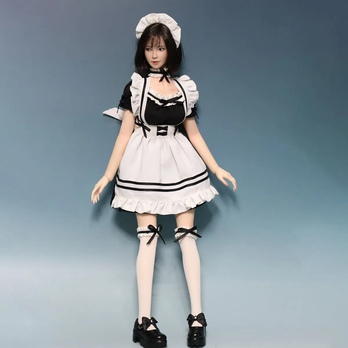 HiPlay JKTOYS, Fukada Maid, Single Movable Eyes Head Sculpture & Costume, 1/6 Scale For 12 Inches Figure