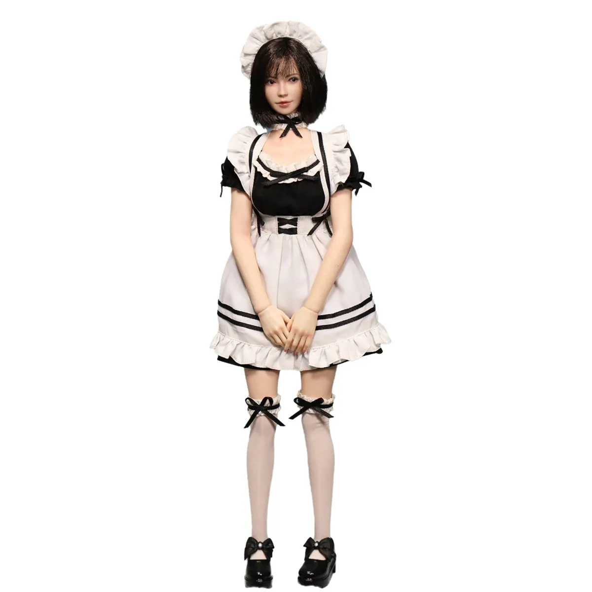HiPlay JKTOYS, Fukada Maid, Single Movable Eyes Head Sculpture & Costume, 1/6 Scale For 12 Inches Figure