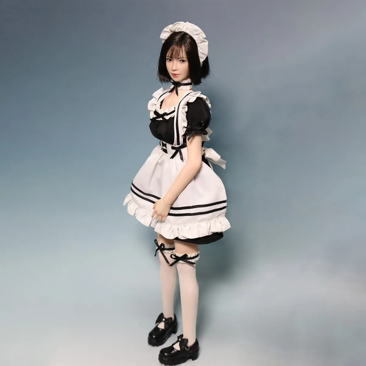 HiPlay JKTOYS, Fukada Maid, Single Movable Eyes Head Sculpture & Costume, 1/6 Scale For 12 Inches Figure