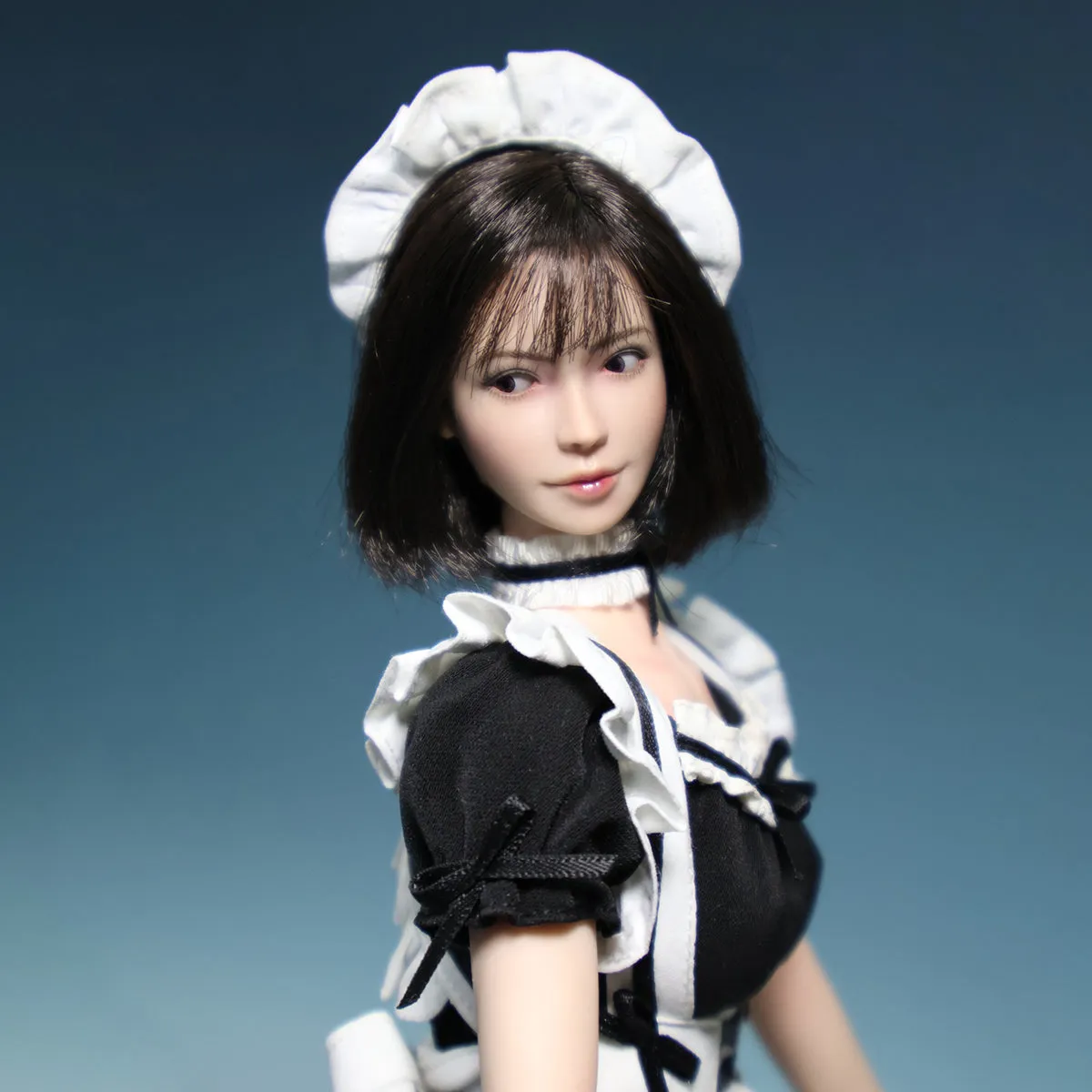 HiPlay JKTOYS, Fukada Maid, Single Movable Eyes Head Sculpture & Costume, 1/6 Scale For 12 Inches Figure