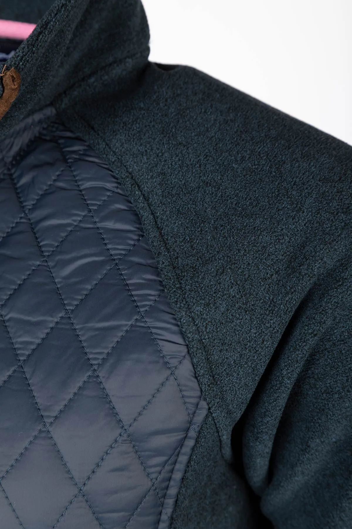 Ladies Diamond Quilted Hybrid Jacket - Huggate