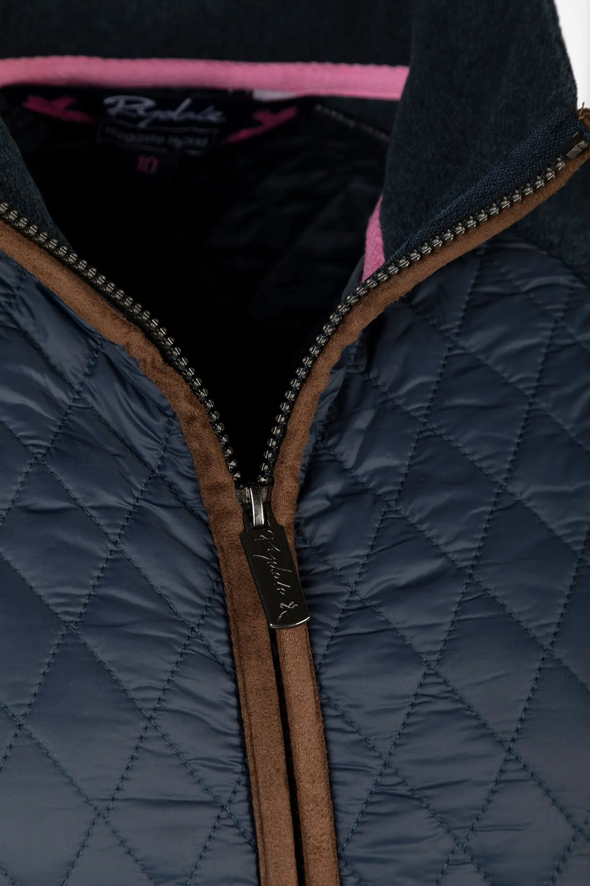 Ladies Diamond Quilted Hybrid Jacket - Huggate