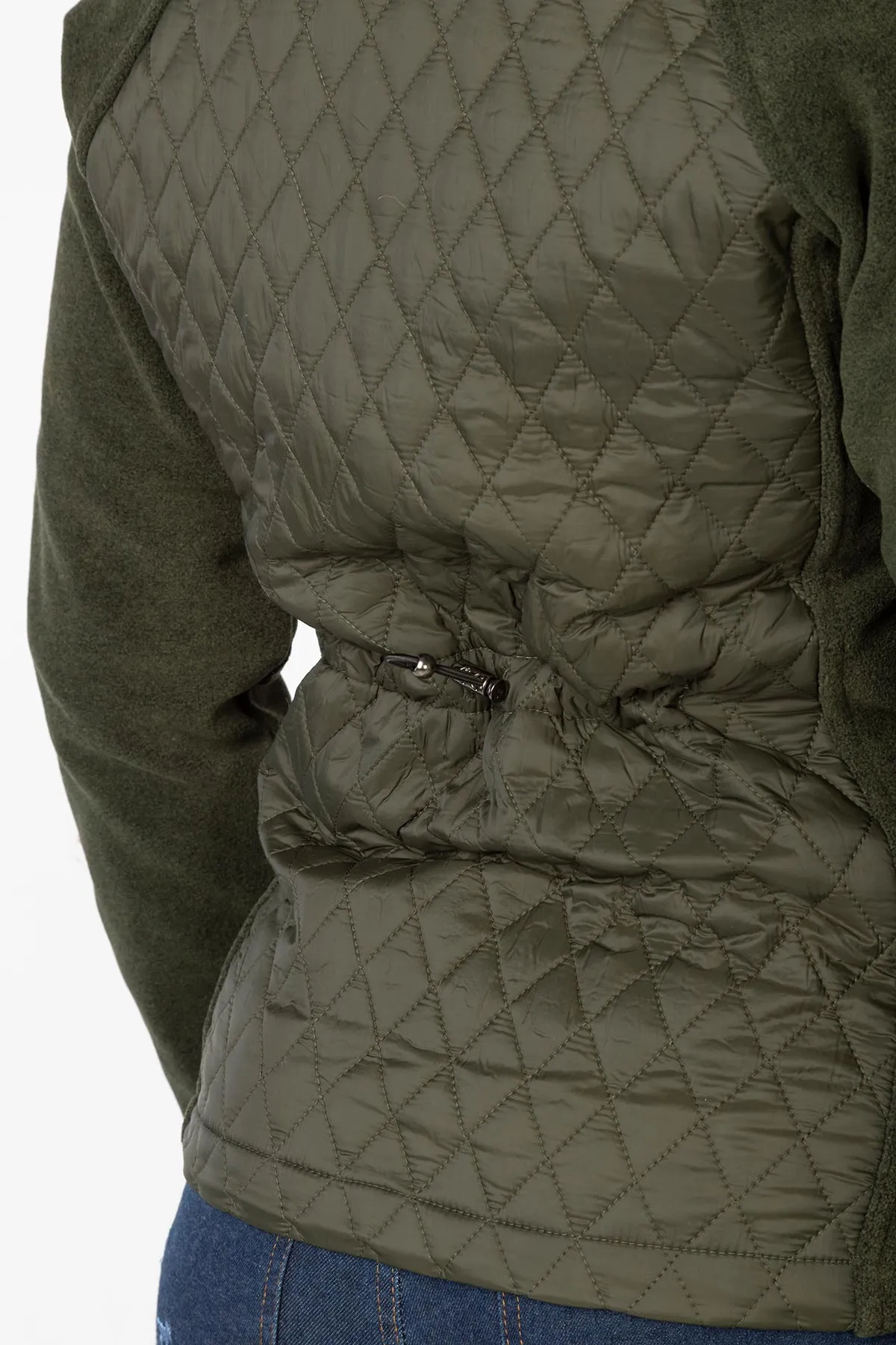 Ladies Diamond Quilted Hybrid Jacket - Huggate