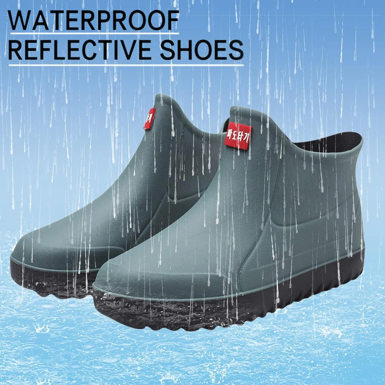 NLOMOCT Rain Boots for Women Wide Comfort Lightweight Waterproof Garden Boots Cute Soft Insole Short Rain Boots for Outdoor