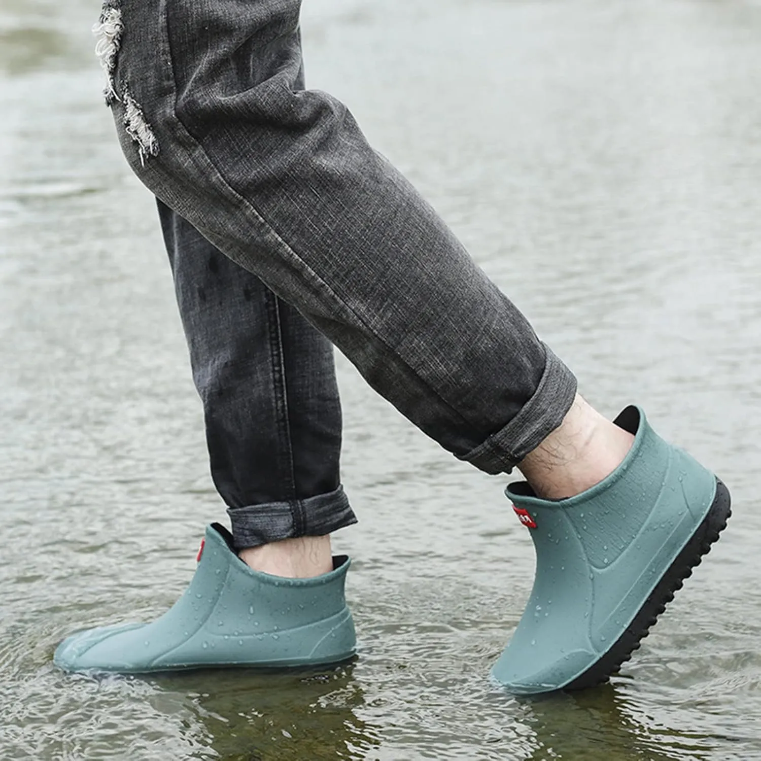 NLOMOCT Rain Boots for Women Wide Comfort Lightweight Waterproof Garden Boots Cute Soft Insole Short Rain Boots for Outdoor