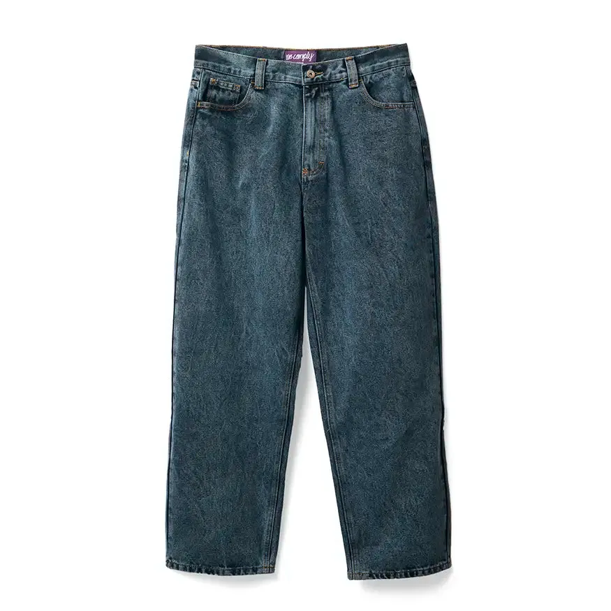 No-Comply 43 Denim Loose Fit Skate Pant - Teal Wash