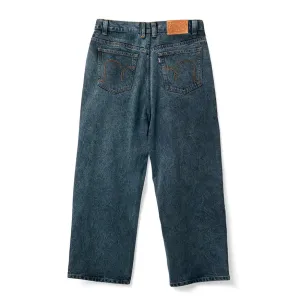 No-Comply 43 Denim Loose Fit Skate Pant - Teal Wash