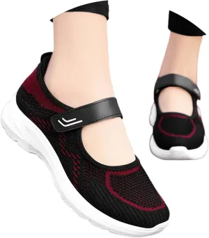 Womens Lightweight Walking Shoes Mesh Breathable Slip On Mary Jane Sneaker Casual Soft Casual Toddler Shoes